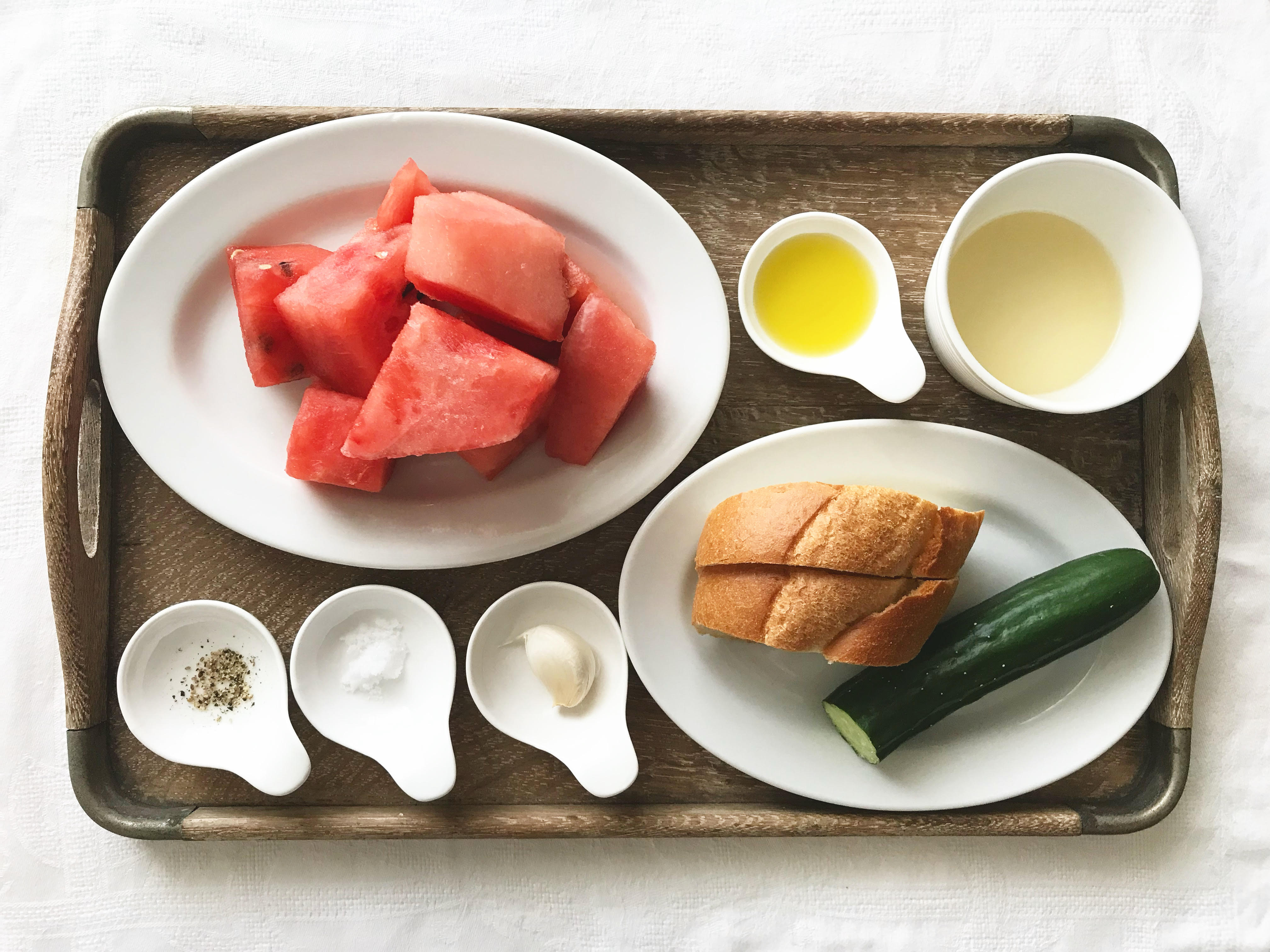 すいかのガスパチョ材料